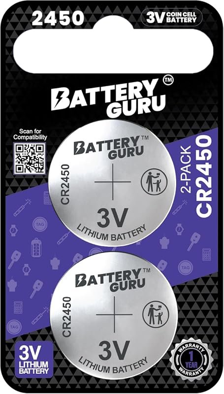 Top Car Key Battery for Cadillac Escalade (2023-2024) - Remote CR2450 3V Batteries Pack of 2