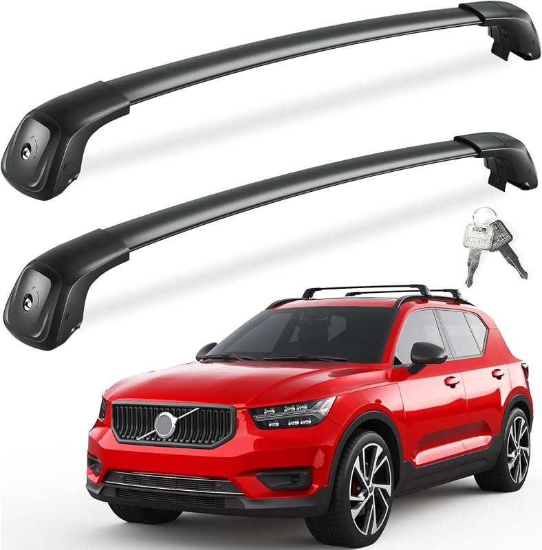 FengYu Lockable Roof Rack Cross Bars for 2018-2026 Volvo XC-40, 330lbs Capacity