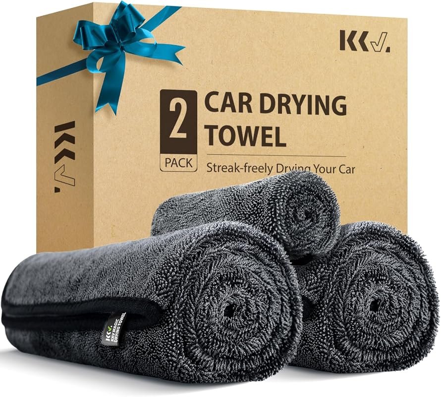 KKV 2-Pack Extra Large Microfiber Towels - 35"x24", Ultra Absorbent, Streak-Free, Scratch-Free