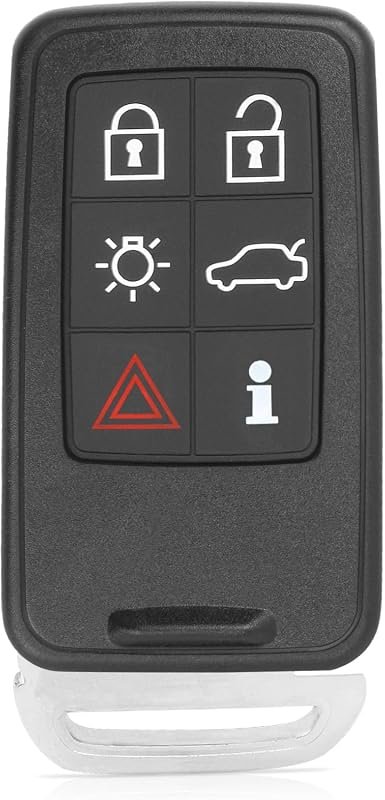 Keyecu Smart Remote Key Fob for 2007-2016 Volvo S60, S80, V40, V70 with 6 Buttons and 902MHz Frequency