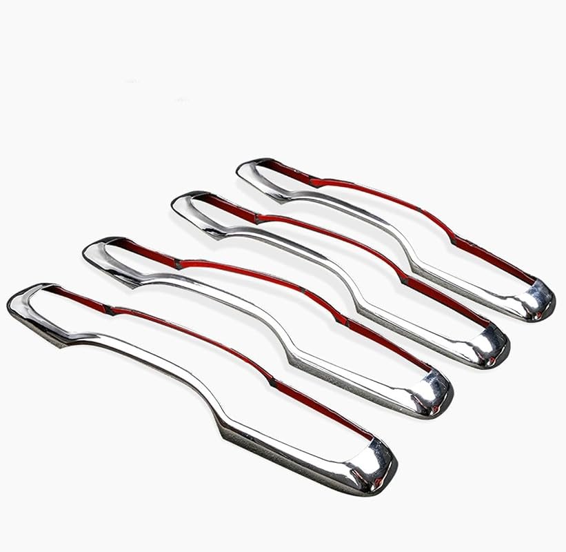 4Pcs Chrome Door Handle Frame Cover Rings for Volvo XC60, XC90, S90, V90 - Stylish Trim