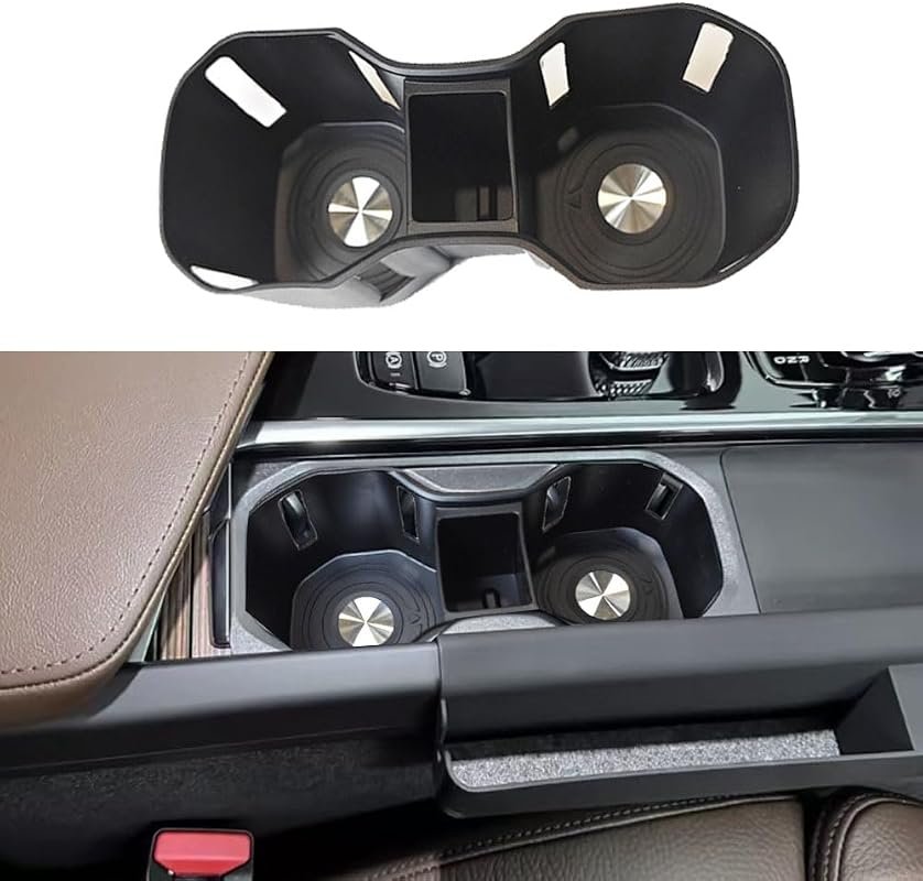 Volvo Car Cup Holder Coaster Insert - Non-Slip Silicone for XC60 XC90 Center Storage Accessories