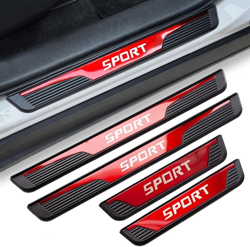Stainless Steel Car Door Sill Protectors - Durable Protection for Sports Cars, Stylish Upgrade