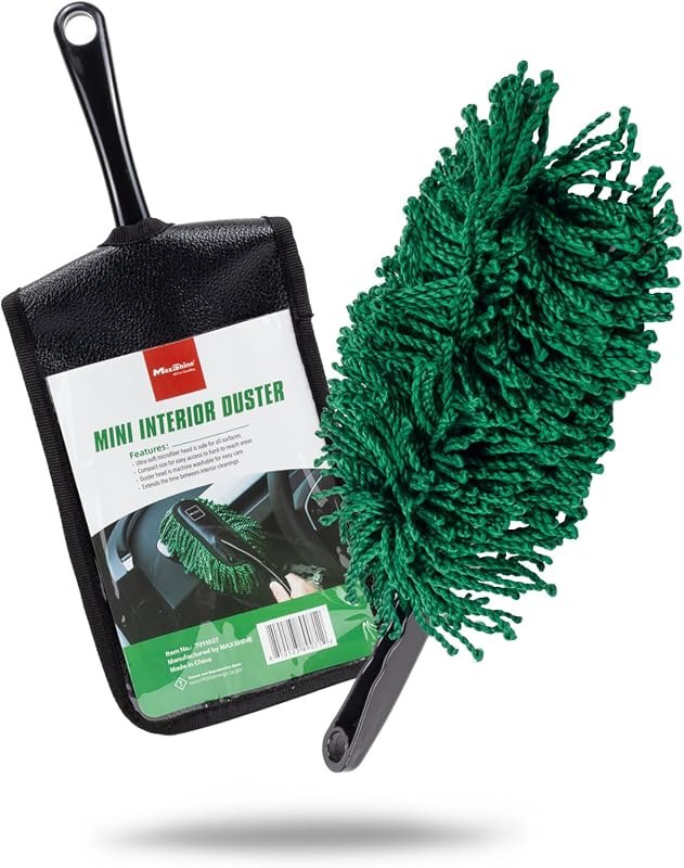 Maxshine Universal Mini Microfiber Car Duster - Safe Interior Dusting Tool for All Vehicles