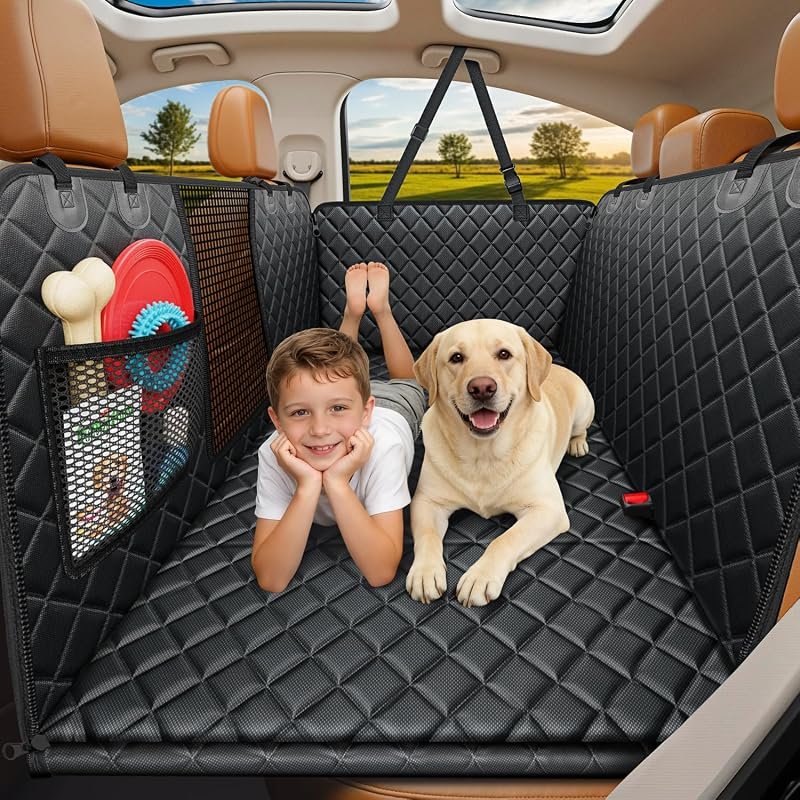 URPOWER Hard Bottom Dog Car Seat Cover, Back Seat Extender for Cars and SUVs