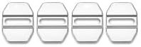 4PCS Stylish Car Door Lock Cover for Volvo S60 (2011-2018) - Stainless Buckle Caps, Dust and Water Resistant (Silver)