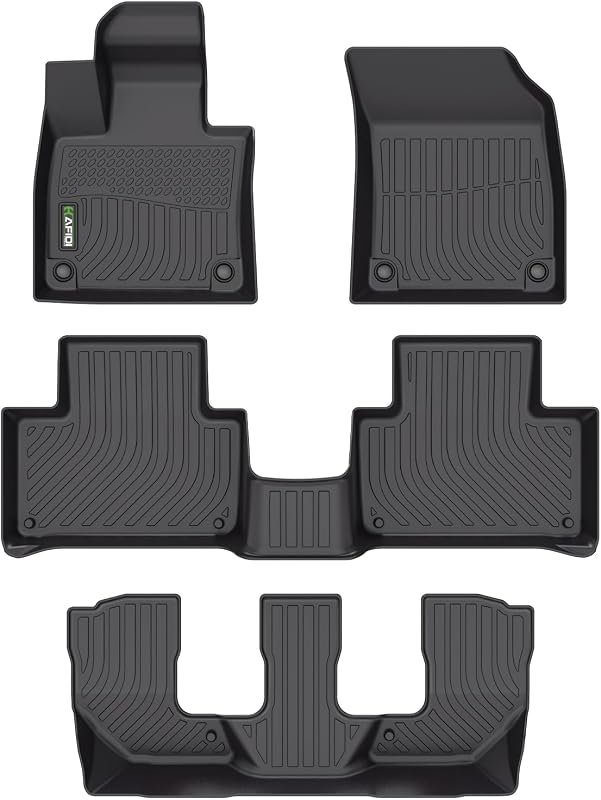 HAFIDI® All-Weather TPE Floor Mats for 2021-2026 Volvo XC90 T8 - Custom Fit 7-Seater Protection