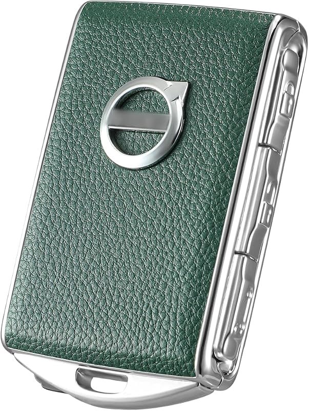 Durable Zinc Alloy Car Key Fob Cover with Leather Surface for Volvo XC90, XC60, XC40, S60, S90, V60, V90