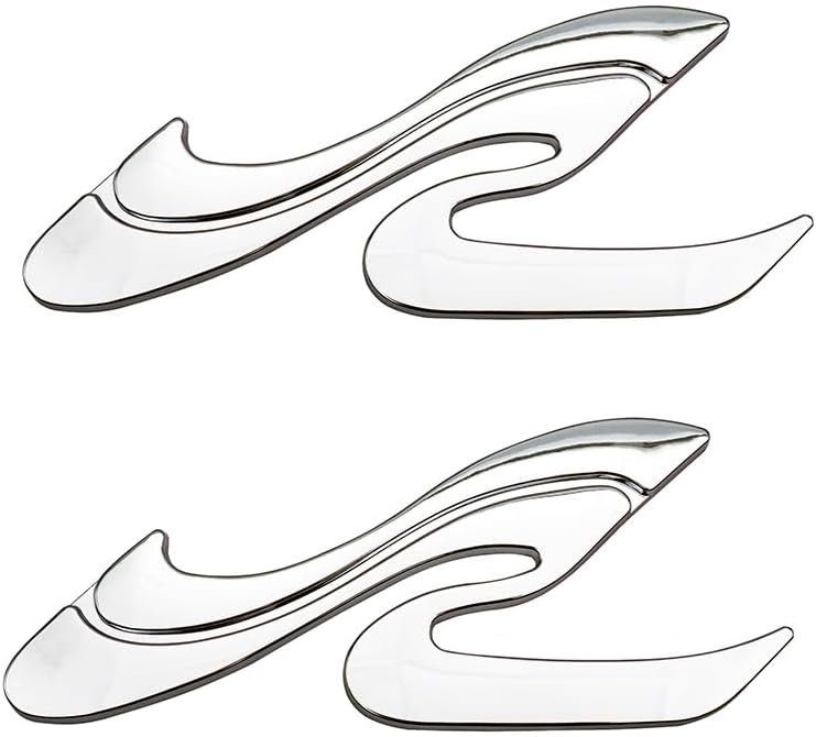 2Pc Sea Ray SR Wave Logo 3D Boat Badge Nameplate (Chrome)