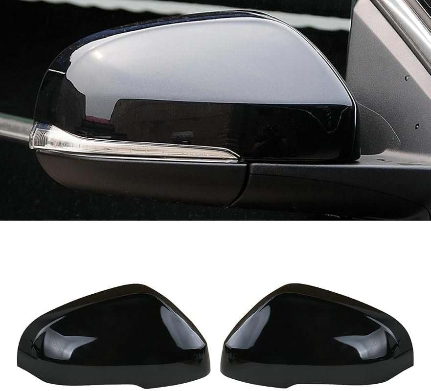 Pair of Rearview Mirror Cap Covers for Volvo S60 S80 V60 2012-2019 in Black