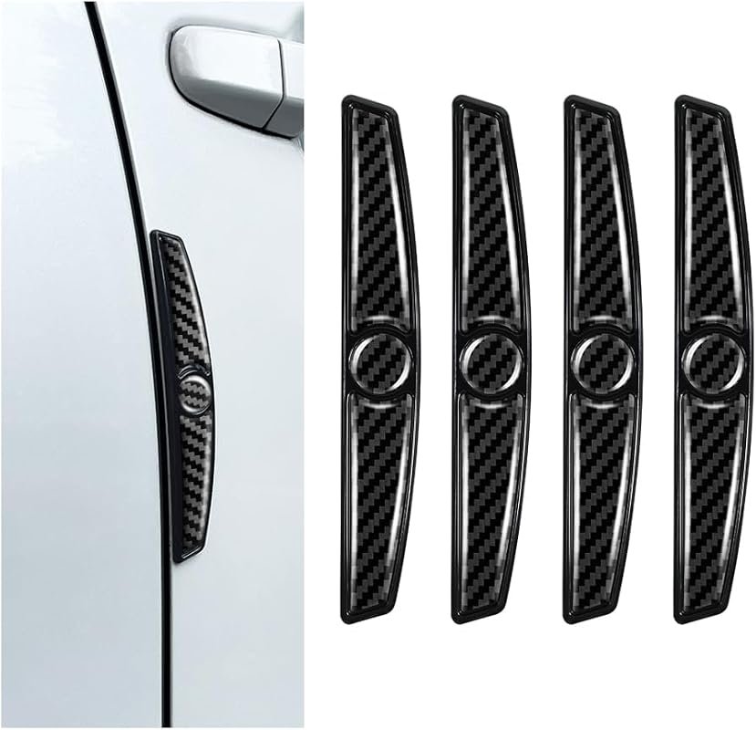 4PCS Thicker Carbon Fiber Car Door Edge Guards - Universal Self-Adhesive Impact Protection