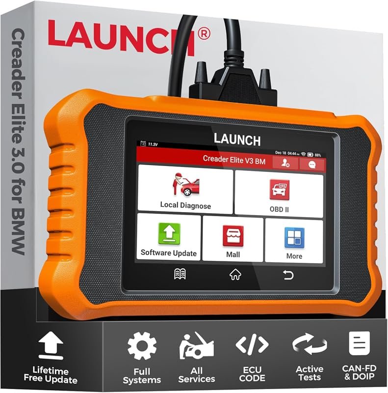 LAUNCH Creader Elite V3.0 for BMW: Full System Reset Tool, ECU Code, Lifetime Free Updates