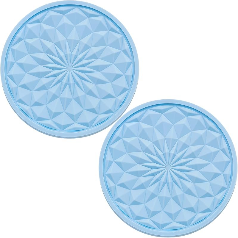 2-Pack Silicone Car Cup Holder Coasters - Cute 2.75 Inch Non-Slip Drink Mats for Most Vehicles
