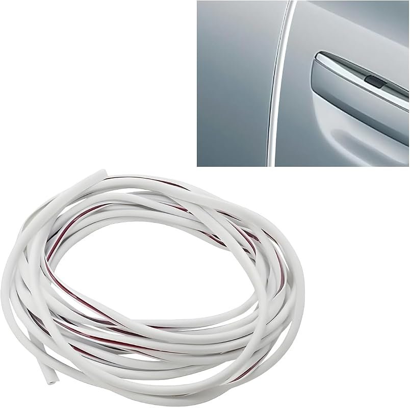 16Ft Car Door Edge Protector - Auto Trim Guard for Enhanced Safety, White Color