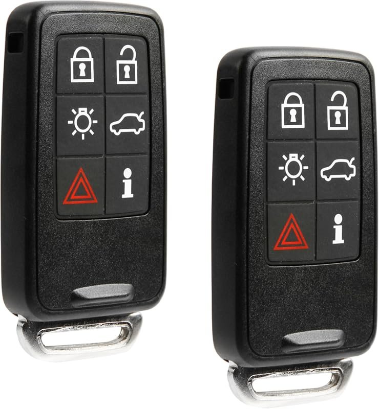 2X USARemote Key Fob for Volvo S60 S80 V60 V70 XC60 XC70 2007-2018 with 6-Button Smart Key