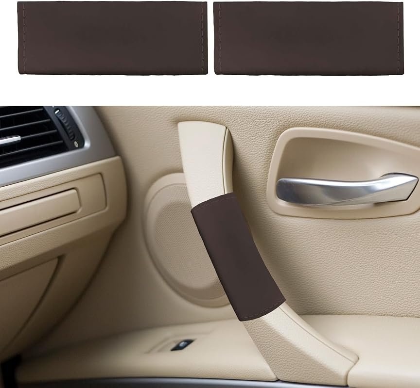 2PCS Coffee Car Door Handle Protector and Grab Handle Cover for Stylish Protection