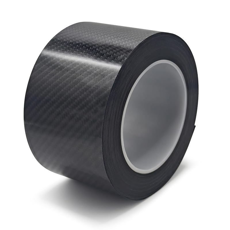 Carbon Fiber Car Door Sill Protector Tape - 2.76 in x 33 Ft Edge Guards for Vehicles