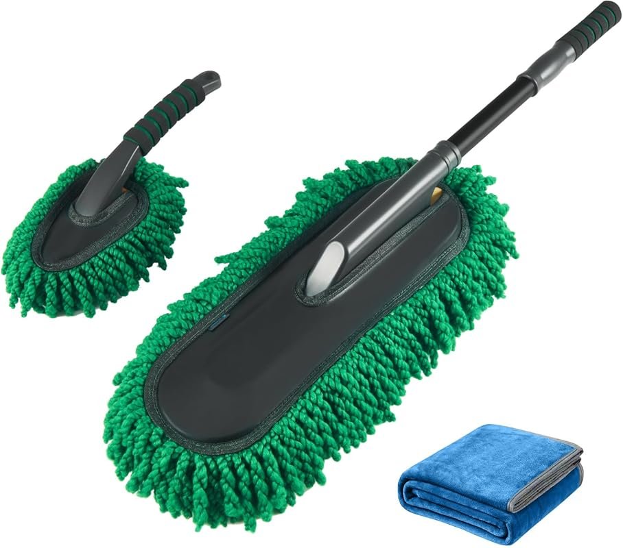 FLORICH Large Extendable Microfiber Car Duster for Scratch-Free Cleaning of Cars, RVs, and Trucks
