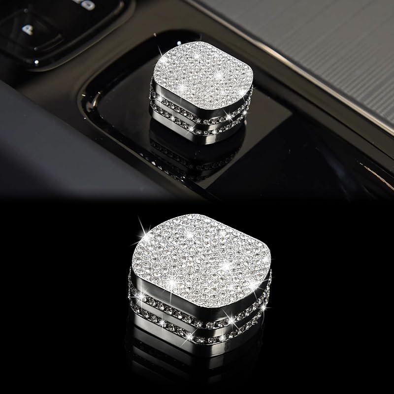 TOMALL Sparkly Engine Start Button Cover for Volvo XC90, XC60, S90, V90, S60, V60 - Glamorous Diamond Accessory
