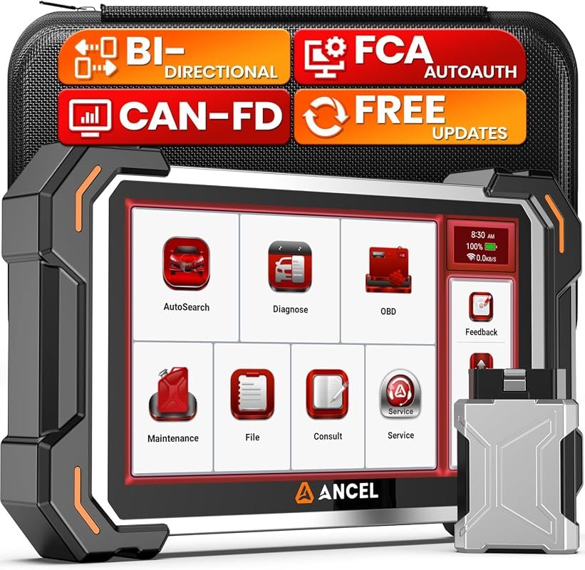 ANCEL DS500BT Bidirectional Wireless OBD2 Scanner with 3000+ Active Tests and Lifetime Updates
