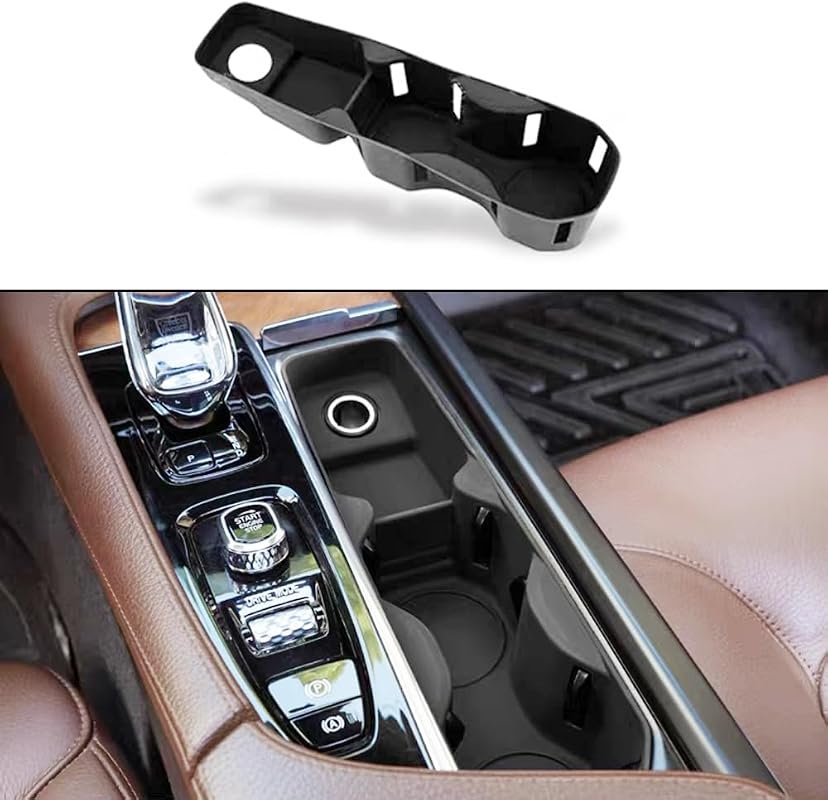 Silicone Cup Holder Coaster for Volvo XC90, XC60, S90, V90, S60, V60 - Non-Slip Auto Drink Accessory