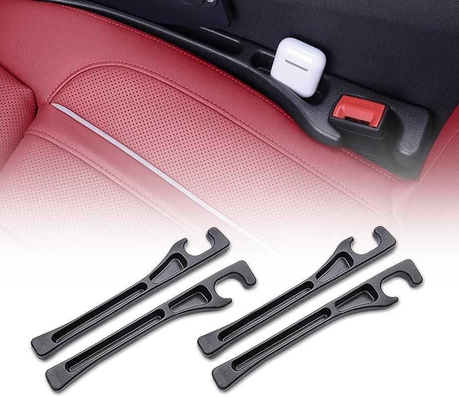 2-Pack No-Drop Seat Guard - Universal Car Seat Gap Filler to Hold Phone & Keys
