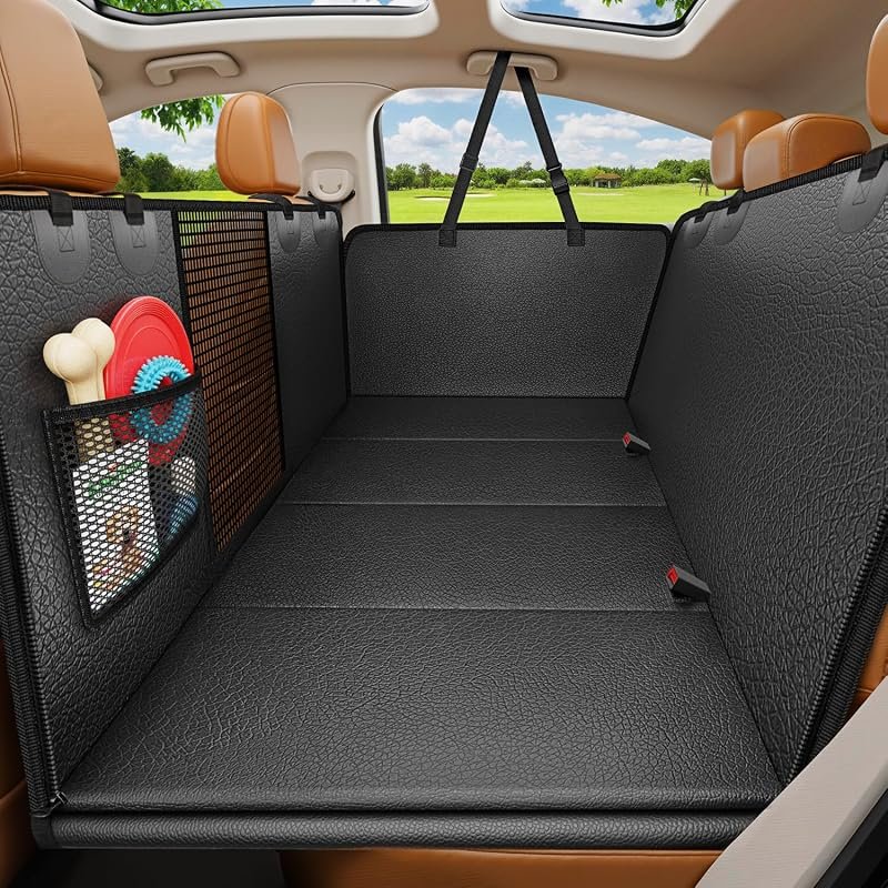 URPOWER Waterproof Dog Car Seat Cover with Hard Bottom, Easy to Clean Hammock Design