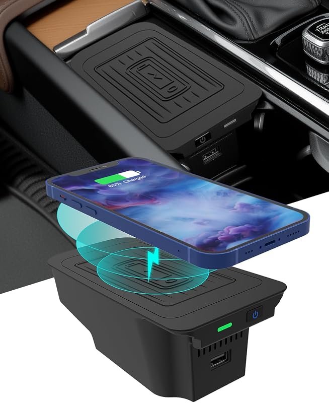 Wireless Charger for Volvo XC90 S90 V90 XC60 V60 S60 (2017-2025) - Efficient, Easy-to-Use Design