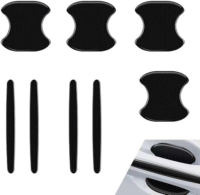 8PCS Reflective Self-Adhesive Car Door Handle Bowl Stickers for Universal Protection