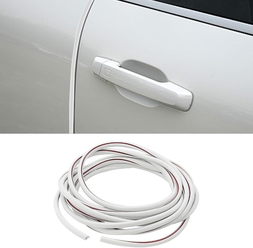 16Ft Car Door Edge Protector - Durable White Trim for Vehicle Protection, 5M Length