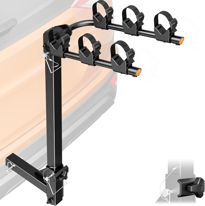 monTEK 3-Bike Rack for Cars, Trucks, and SUVs - Heavy-Duty 2” Hitch Design