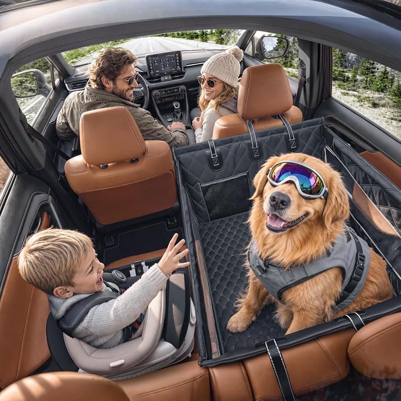 Doglike UNBREAK Hard Bottom Dog Car Seat, Designed for Back Seat Passenger Comfort