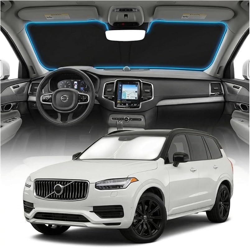 Custom Fit Windshield Sun Shade Cover for Volvo XC90 (2016-2026), UV Protection & Heat Shield Accessories