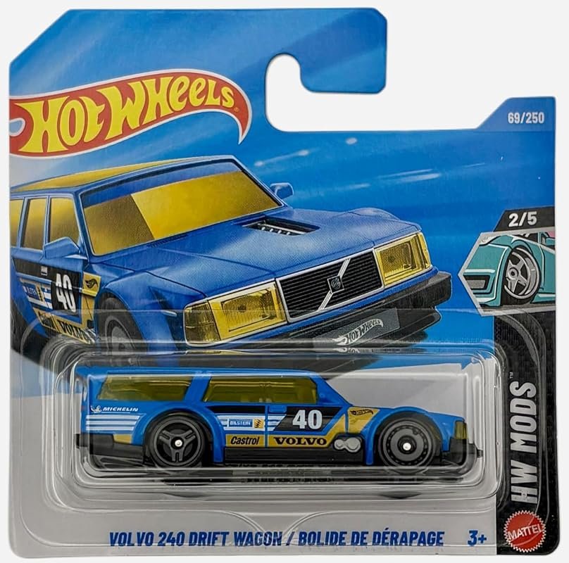 Hot Wheels Volvo 240 Drift Wagon - Official Licensed Model, 1:64 Scale, Perfect for Collectors
