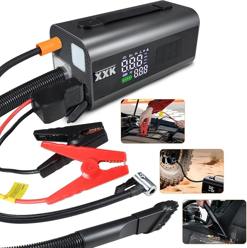 160PSI Tire Inflator and 2000A Car Jump Starter with 20000mAh Battery Pack