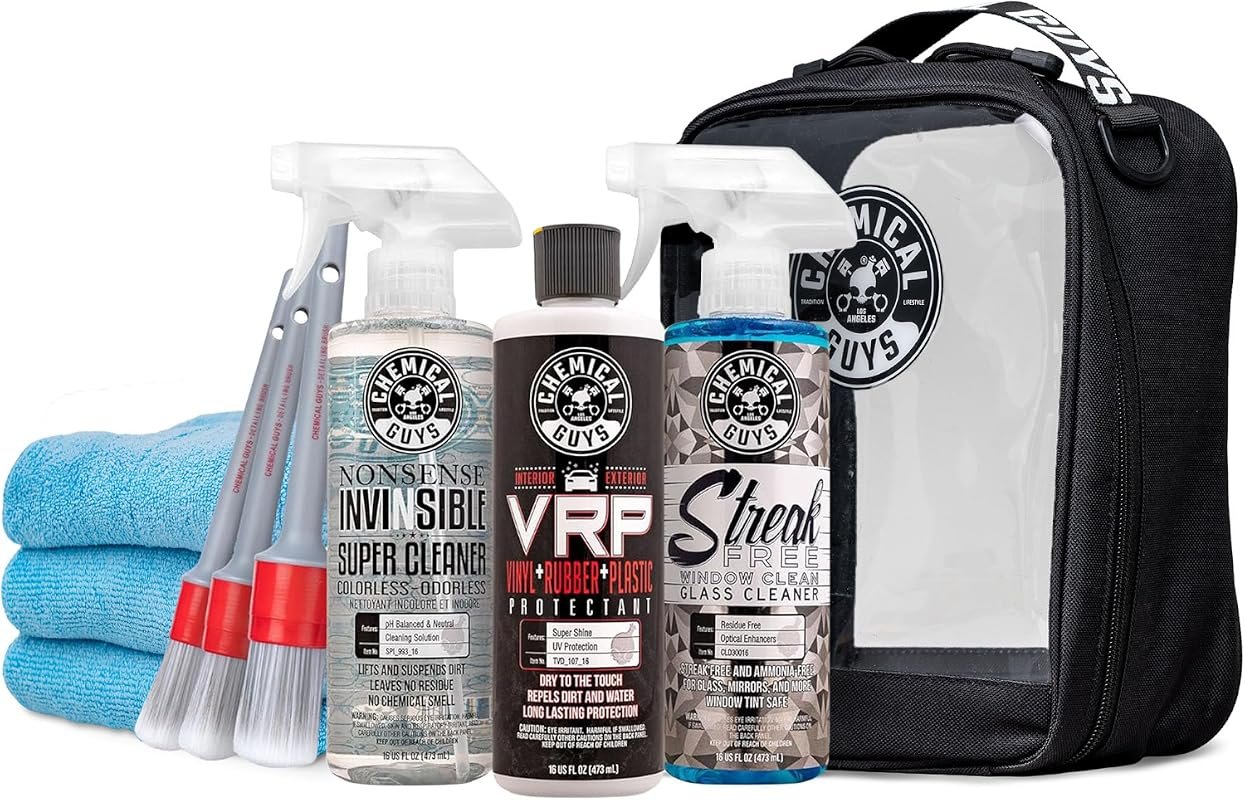 Chemical Guys All Surface Clean & Shine Kit for Interior, Glass, and Dressing
