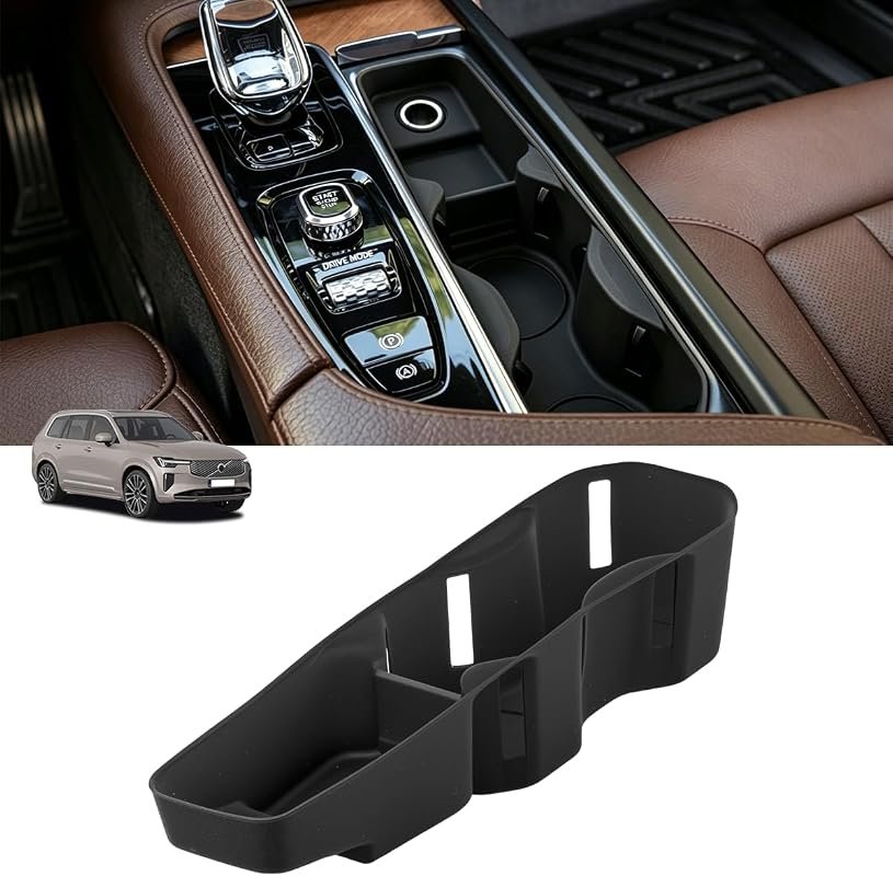 Cup Holder Inserts for Volvo XC60, XC90, S60, S90 (2019-2025) - TPE Storage Organizer