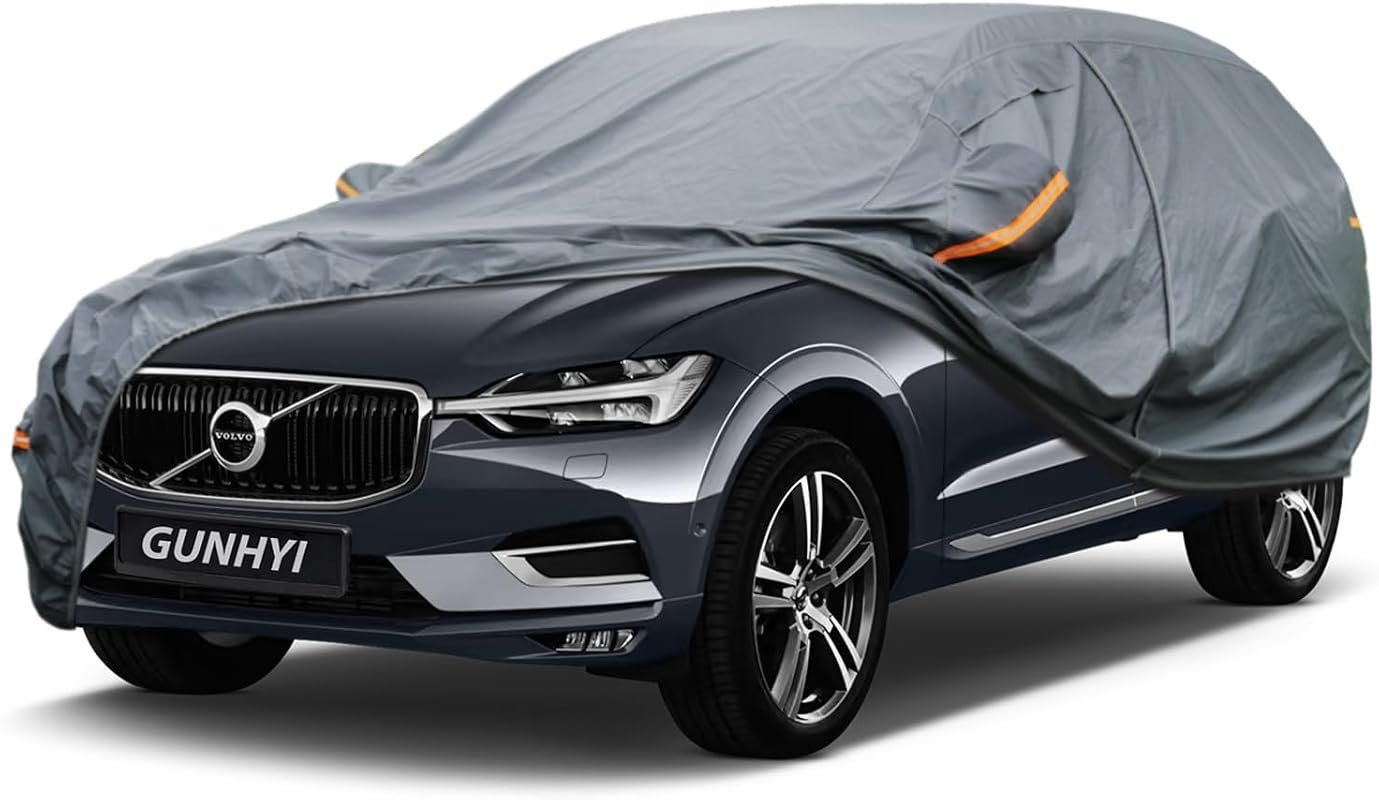 GUNHYI Premium Car Cover for Volvo XC60, 16 Layers Waterproof, All Weather, Zipper Door