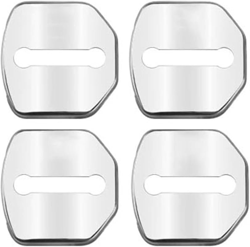 Rust-Proof Car Door Lock Cover for Volvo V60, XC60, XC90, S80L, S60 - Decorative Accessories (Silver)
