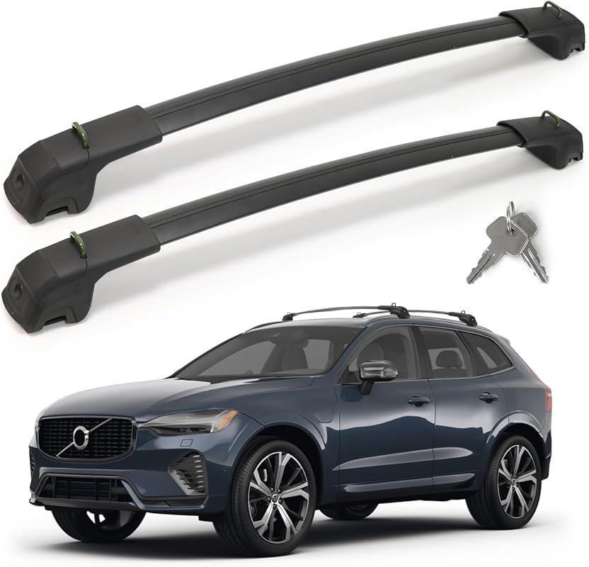 360LBS T-Slot Roof Rack Cross Bars for Volvo XC60 (2018-2026) - Heavy-Duty and Versatile