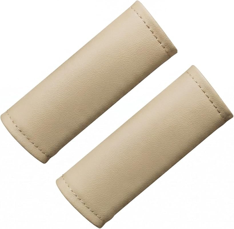 2 PCS Leather Anti-Scratch Car Door Handle Covers, Universal Protection Accessories in Beige