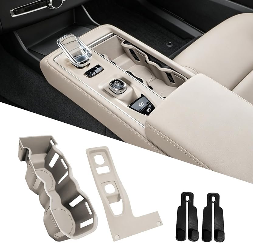 4PCS Silicone Cup Holder Coasters Set Designed for 2026 Volvo XC90 - Stylish Auto Accessories