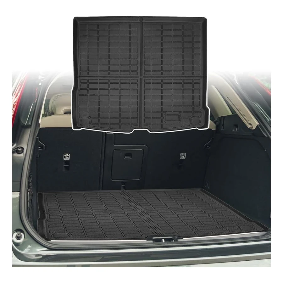 Volvo XC60 cargo liners 2018-2026, hook-and-loop rear seat back covers, all-weather, anti-slip, split trunk protector