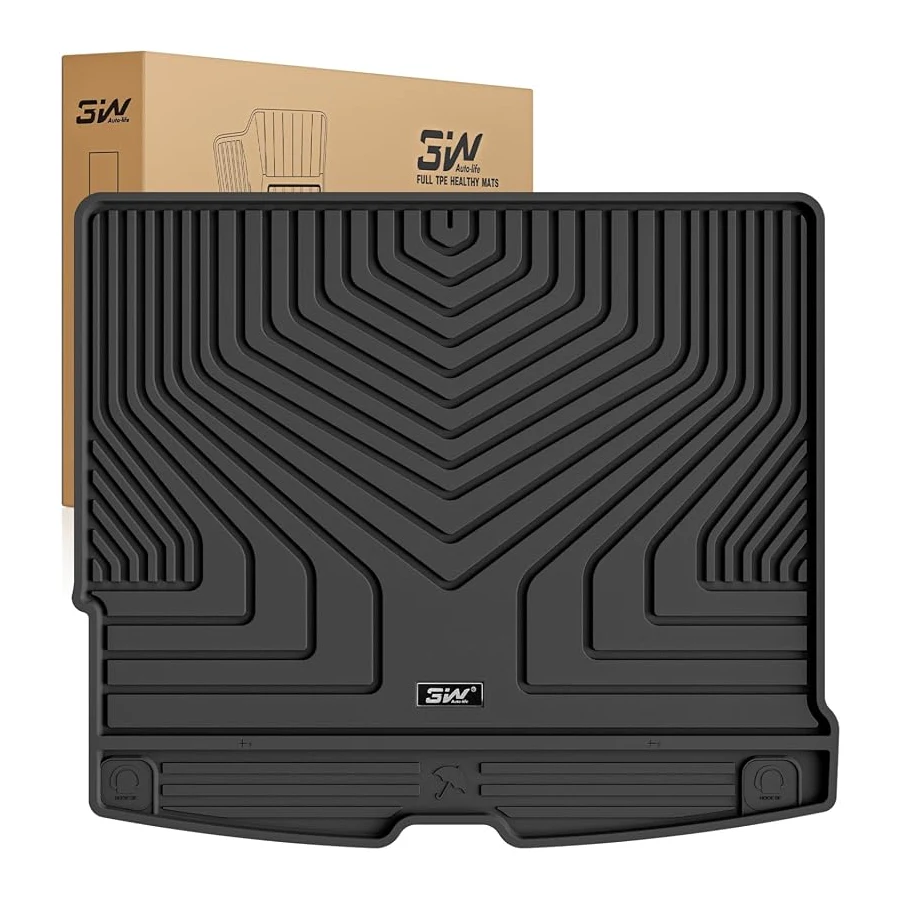 3W Volvo XC60 2018-2026 cargo liner, custom-fit black TPE, waterproof, heavy-duty, anti-slip, easy to clean