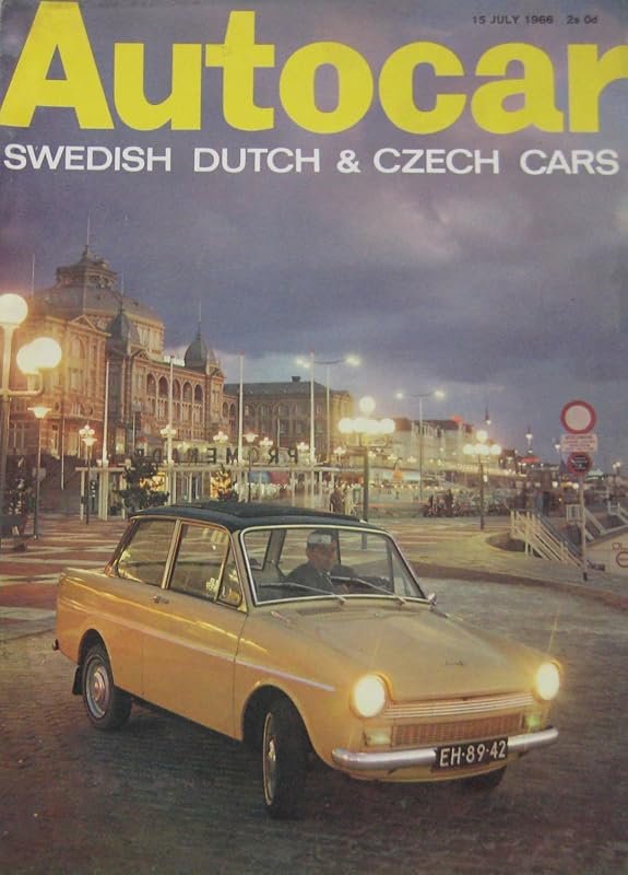 Autocar magazine July 15, 1966 issue featuring Volvo 1800S road test, Matra-BRM, NSU Prinz 4
