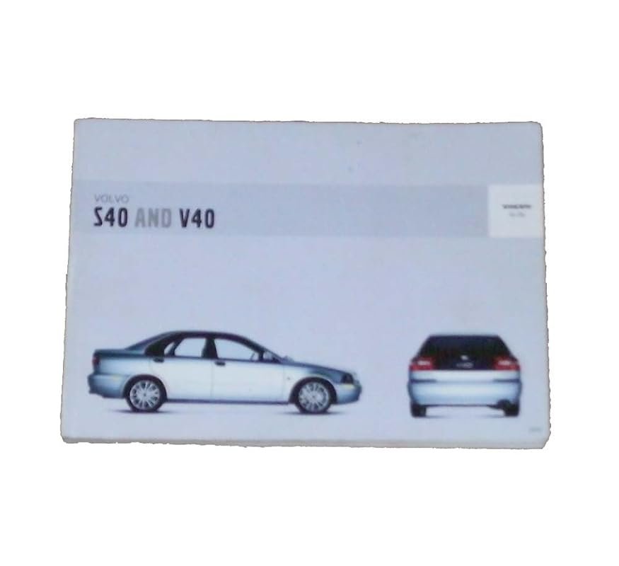 2004 Volvo V40 Owner's Manual, factory original user guide with maintenance schedules and specifications
