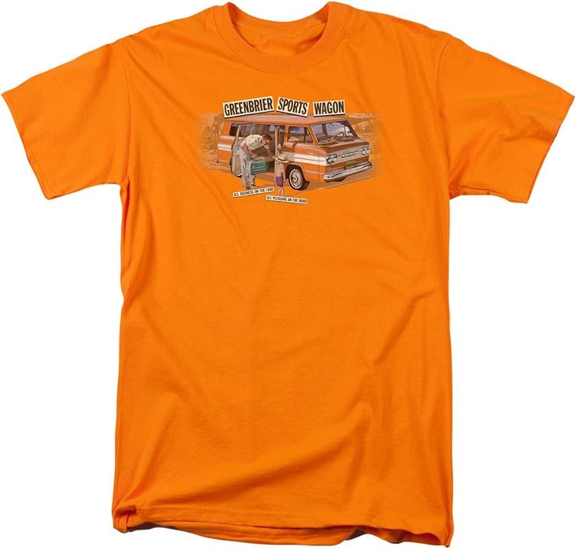 A&E Designs Chevy Shirt - Greenbrier Corvair Sport Wagon Tee for Classic Car Fans