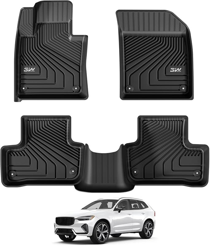 Premium 3W Floor Mats for Volvo XC60 (2018-2026) - All-Weather Protection, Not for Hybrid