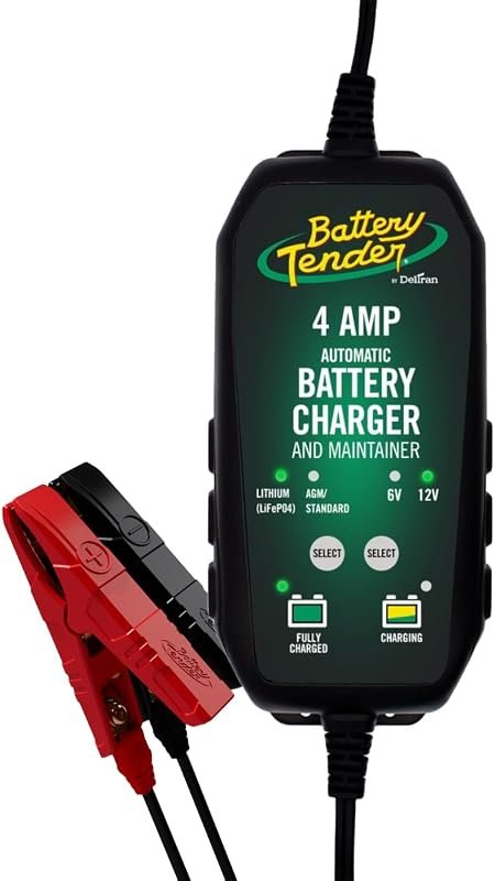 Battery Tender 4 AMP Smart Charger & Maintainer for 6V/12V Cars, SUVs, Trucks, AGM, Lithium