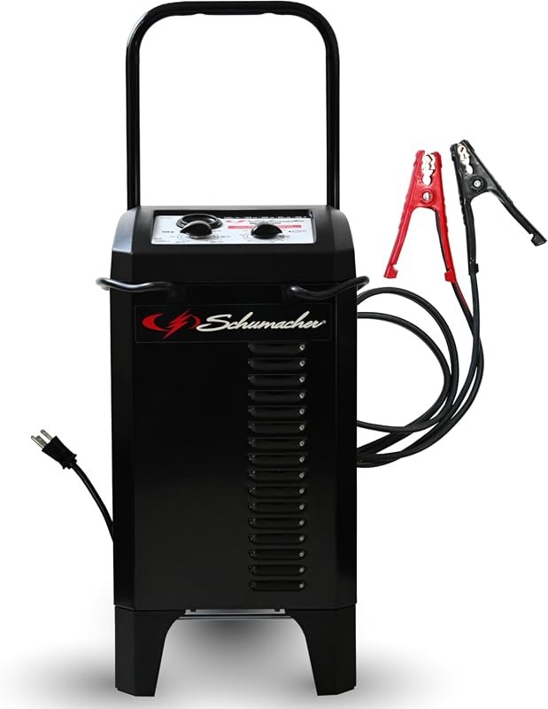 Schumacher Electric 6/12V 250A Wheeled Car Battery Starter/Charger for Fast Jump Starts